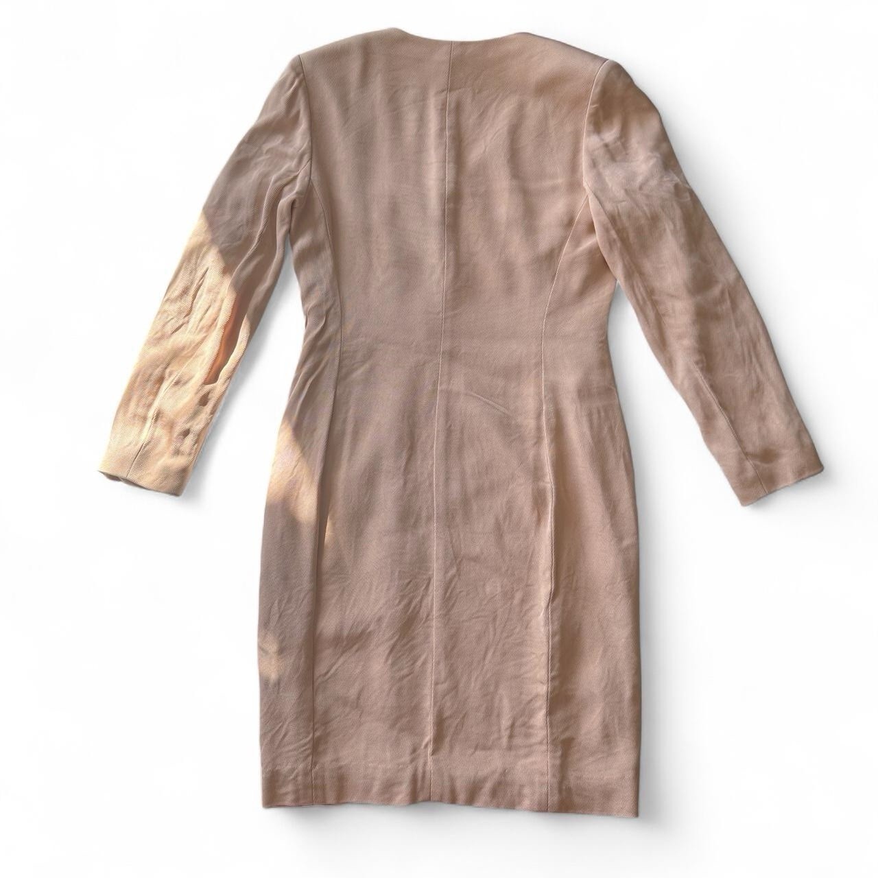 Ann Taylor Vintage Wool and Silk Double Breasted Peachy Blazer Dress Size 6