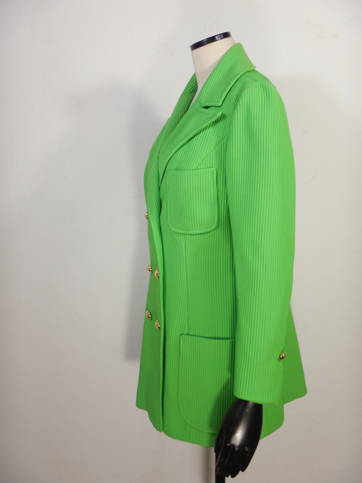 Vintage LILLI ANN Bright Green Two-Piece Pants Suit Jacket