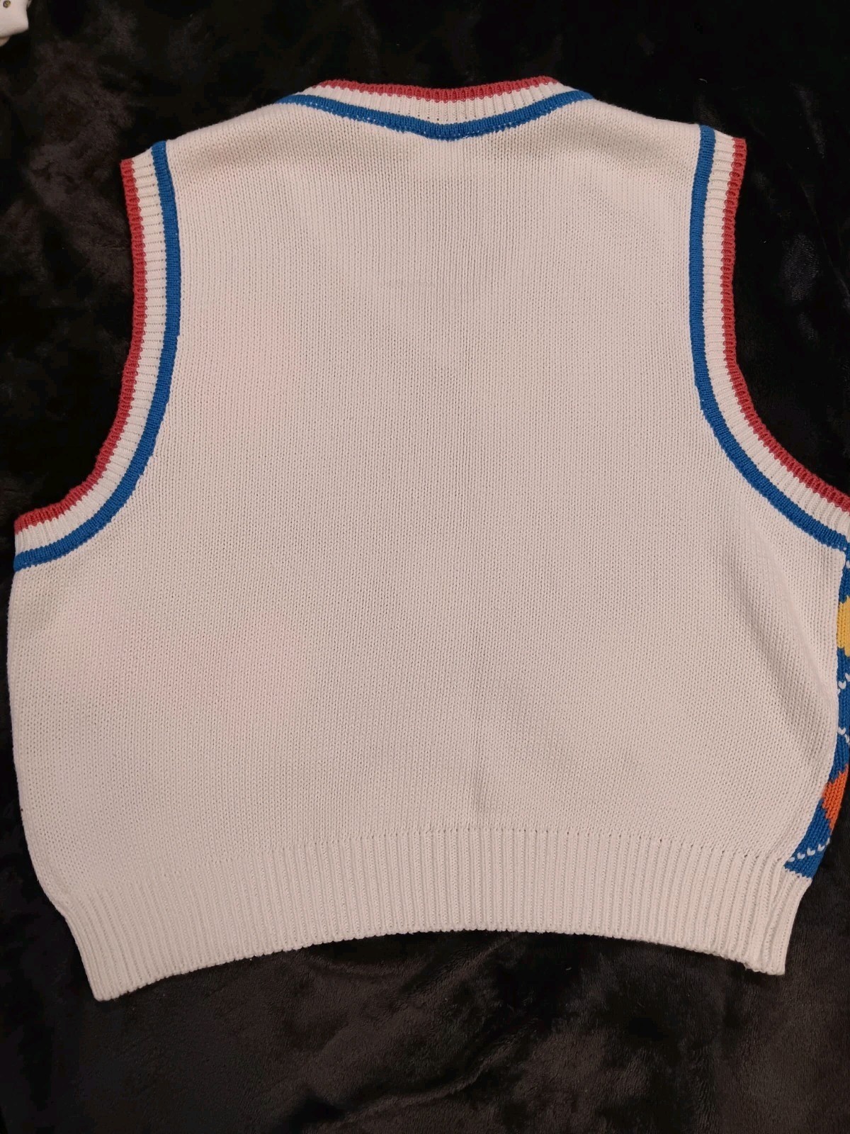 Lizgolf Classic Preppy Argyle V-neck Sweater Vest In Excellent Condition