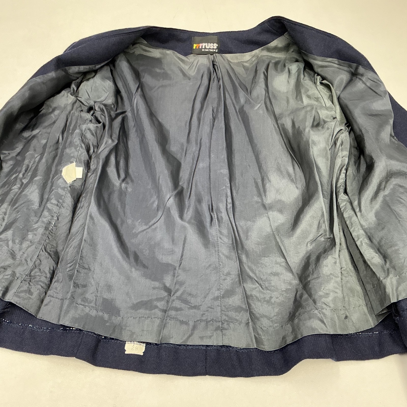 CLOTHE HER RUSS TOGS 2Pc Suit Pants Slacks 30×32 Blazer Womens Navy Sz M
