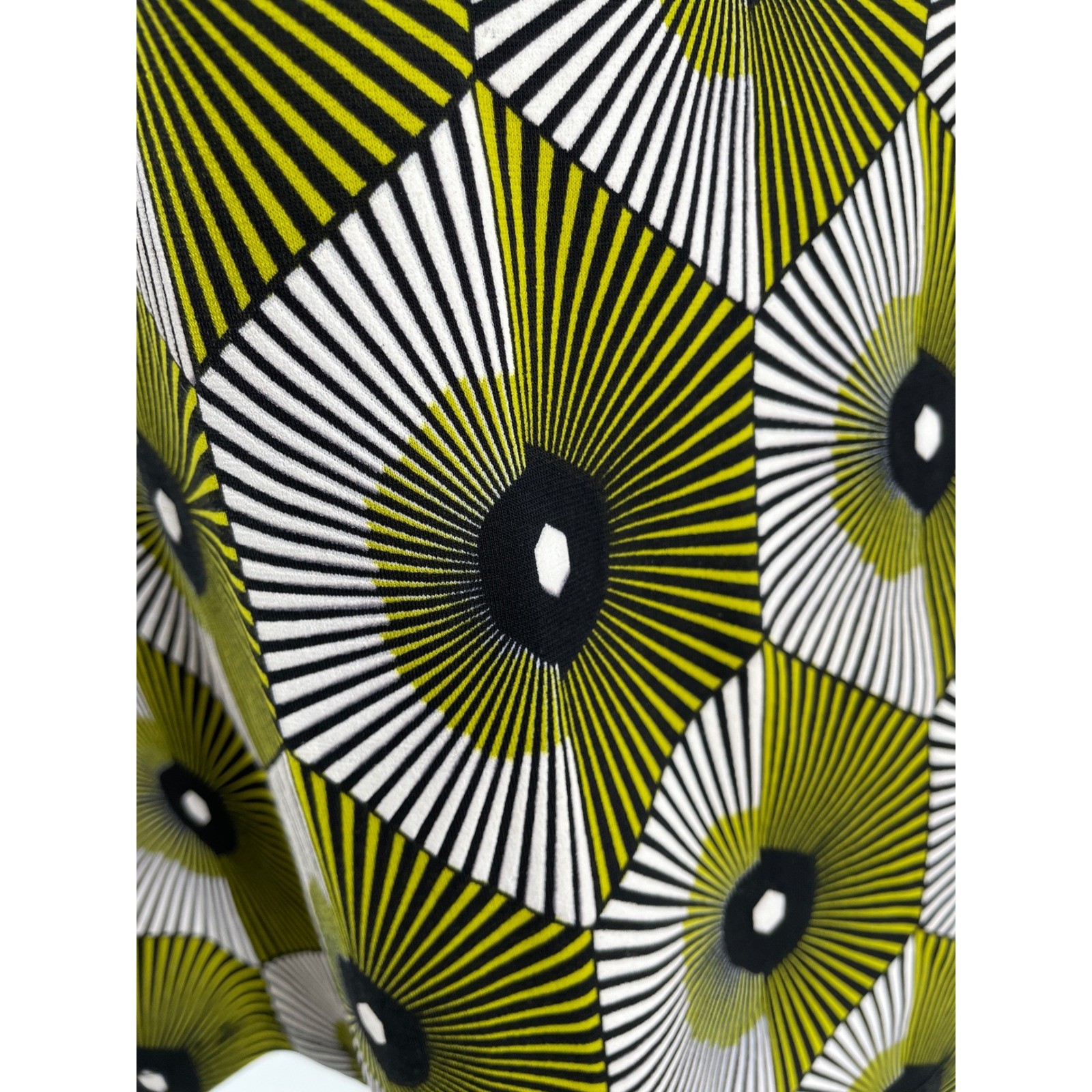Mod Retro Sleeveless Top Womens Large Green Indie 60s 70s 80s Psychedelic Bold