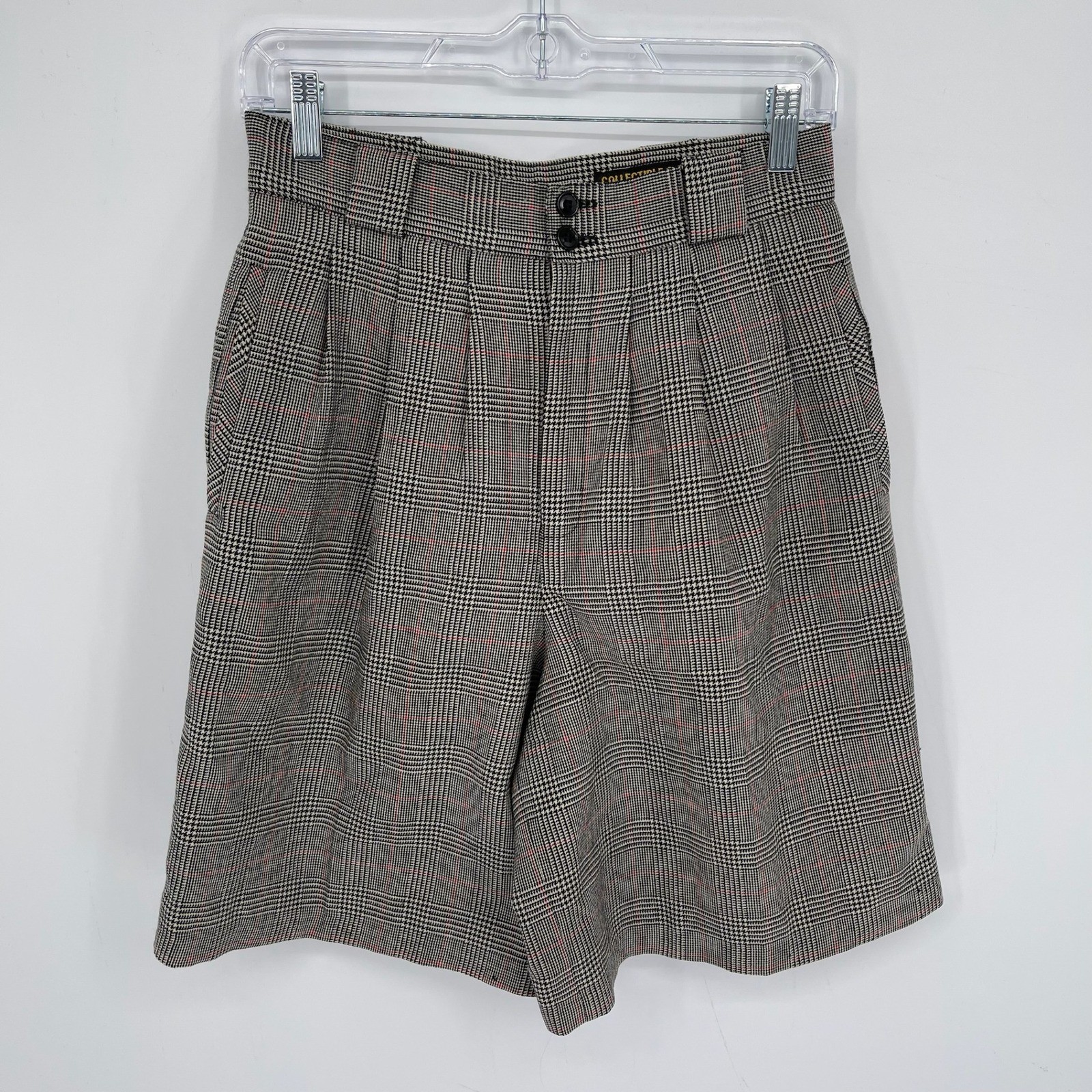 Giorgio Sant&rsquo;Angelo Women&rsquo;s Vintage Multicolor Plaid Wool Pleated Shorts Size 8