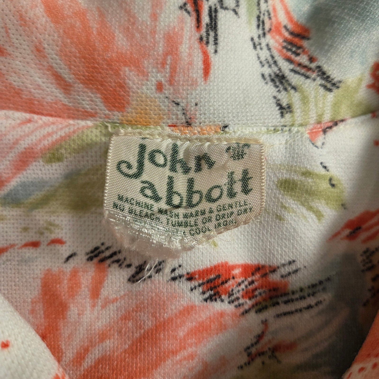 Vintage John Abbott Sleeveless Half Zip Abstract Print Dress, 42&Prime; Bust, 38&Prime; Long
