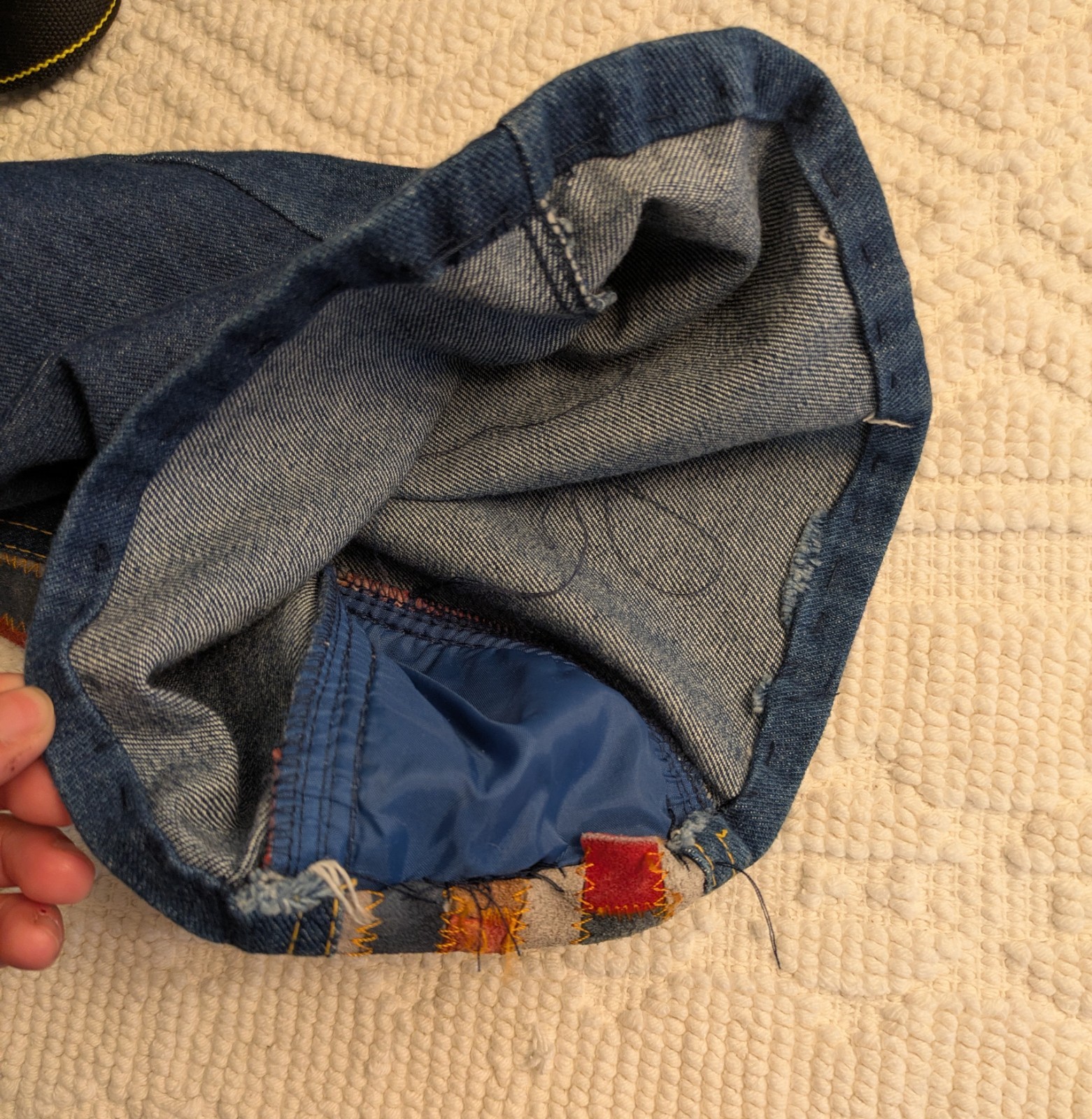 Vintage 1970’s Hippie Patchwork Denim Jeans with Leather – Laura Accessories