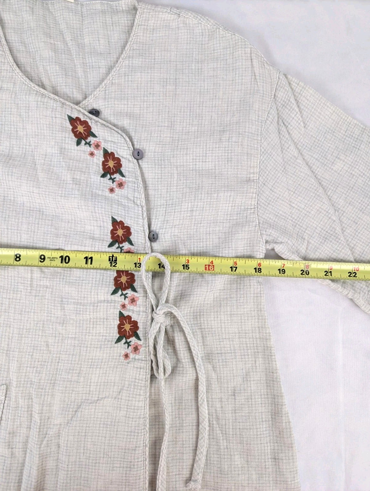 Vintage Asian Cotton Gauze Pajama Set marked Medium But More Like Sm Or X-Sm