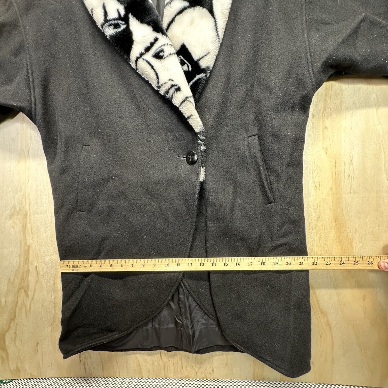Vtg 90s Karizma East Ltd Wool Eclectic/Edgy/goth/Alt/Wool Coat Sz 8