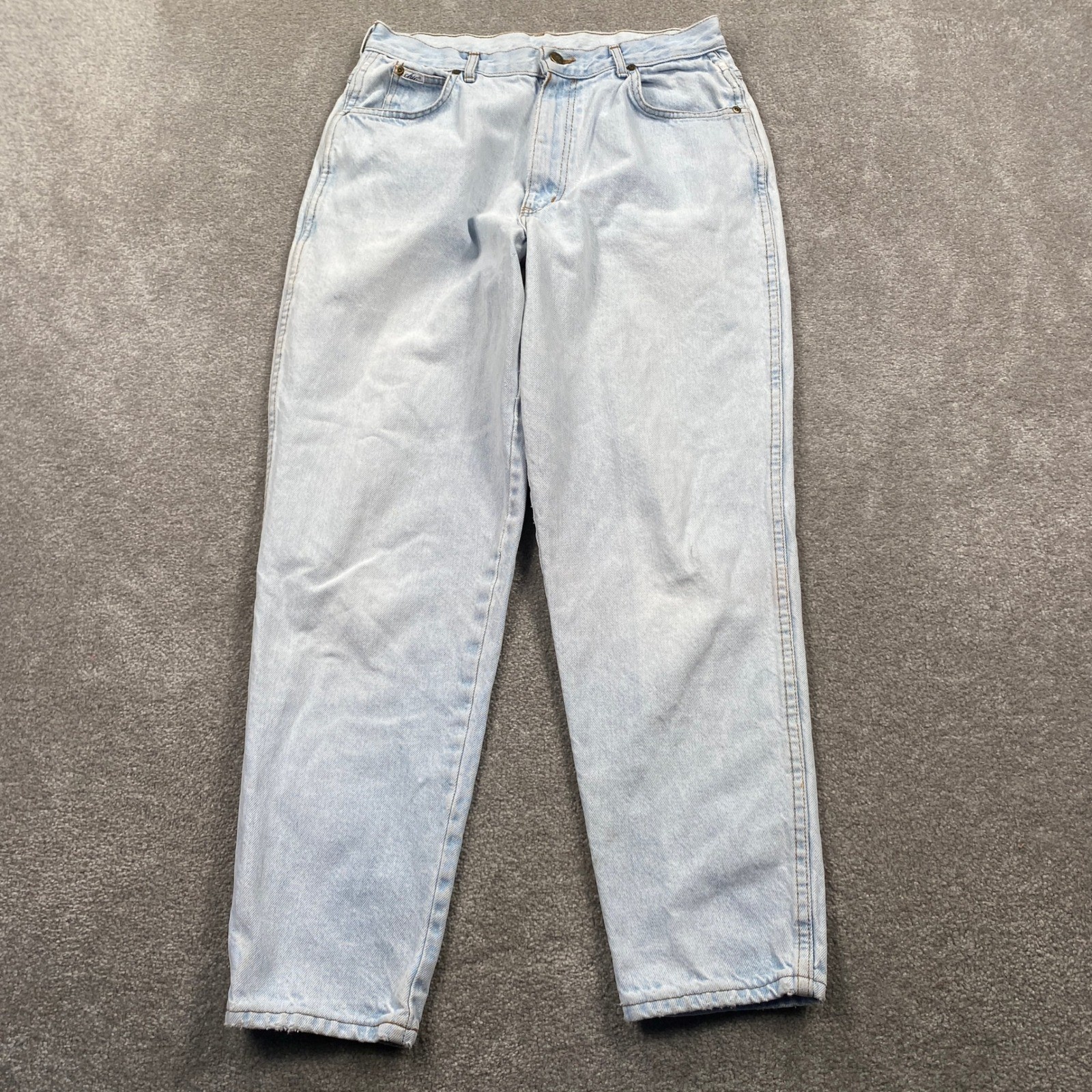 Chic Vintage Mom Jeans Women Size 18 Light Blue Good High Waisted Tapered USA