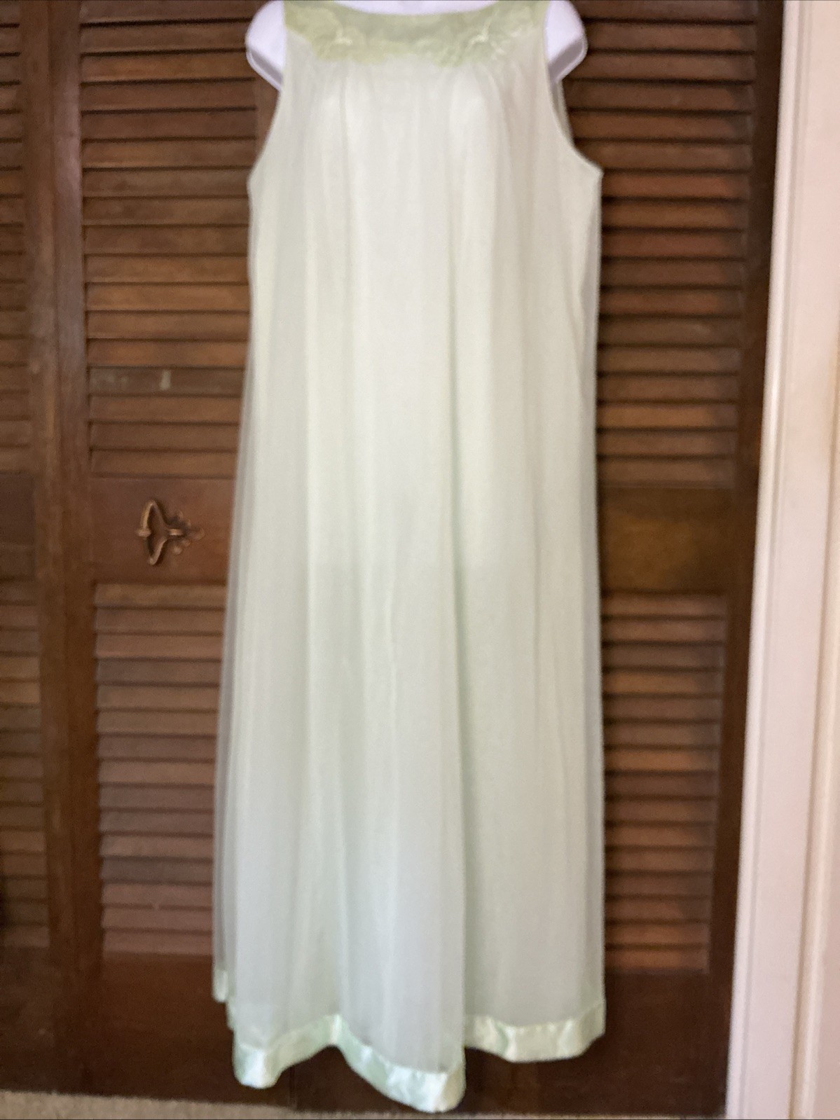 Gossard Artemis Large Mint Green Vintage Lace Robe & Nightgown Peignoir Set