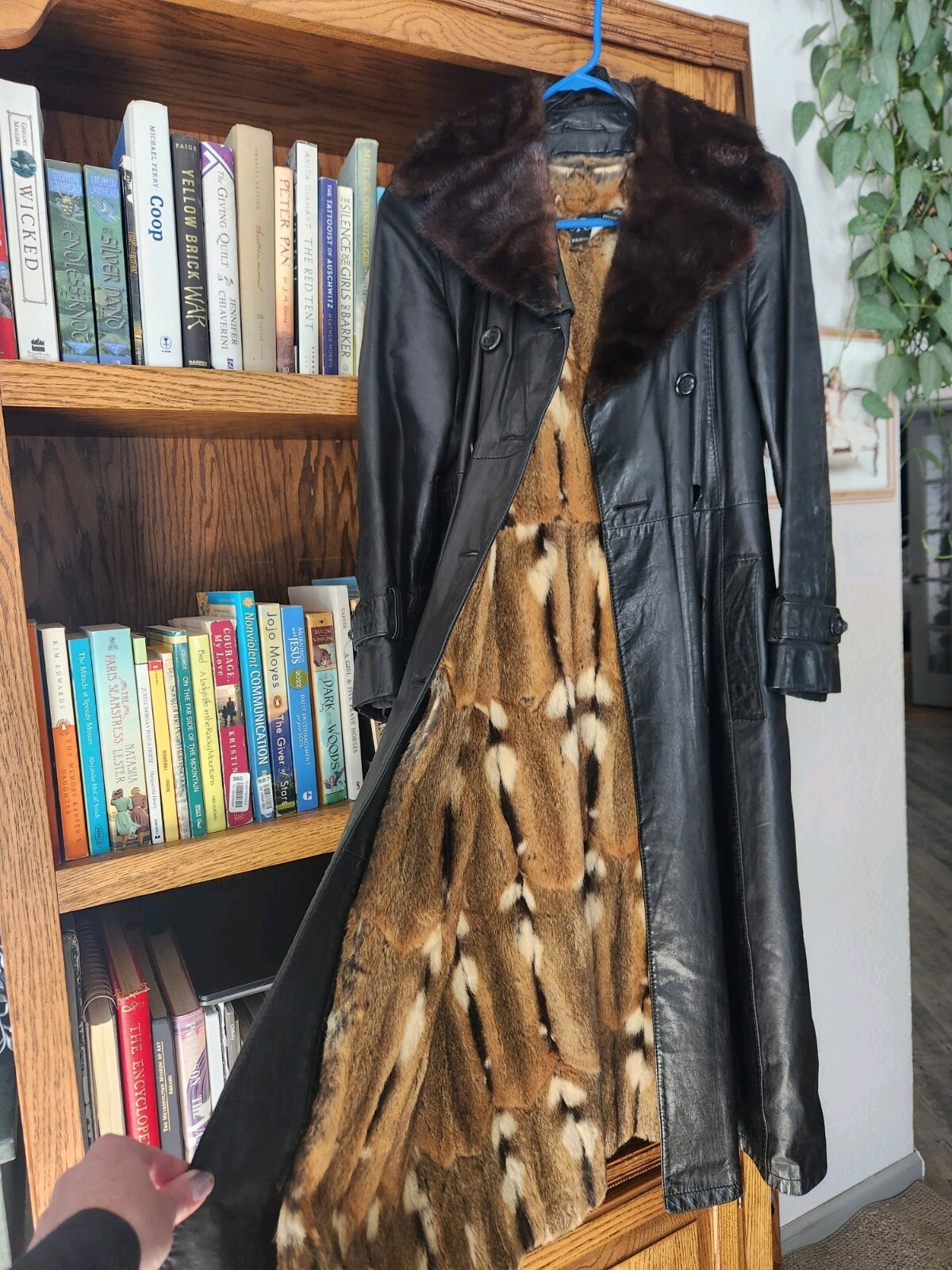 Saks Fifth Avenue Revillon Boutique Paris Trench Mink Hamster Leather Fur Coat
