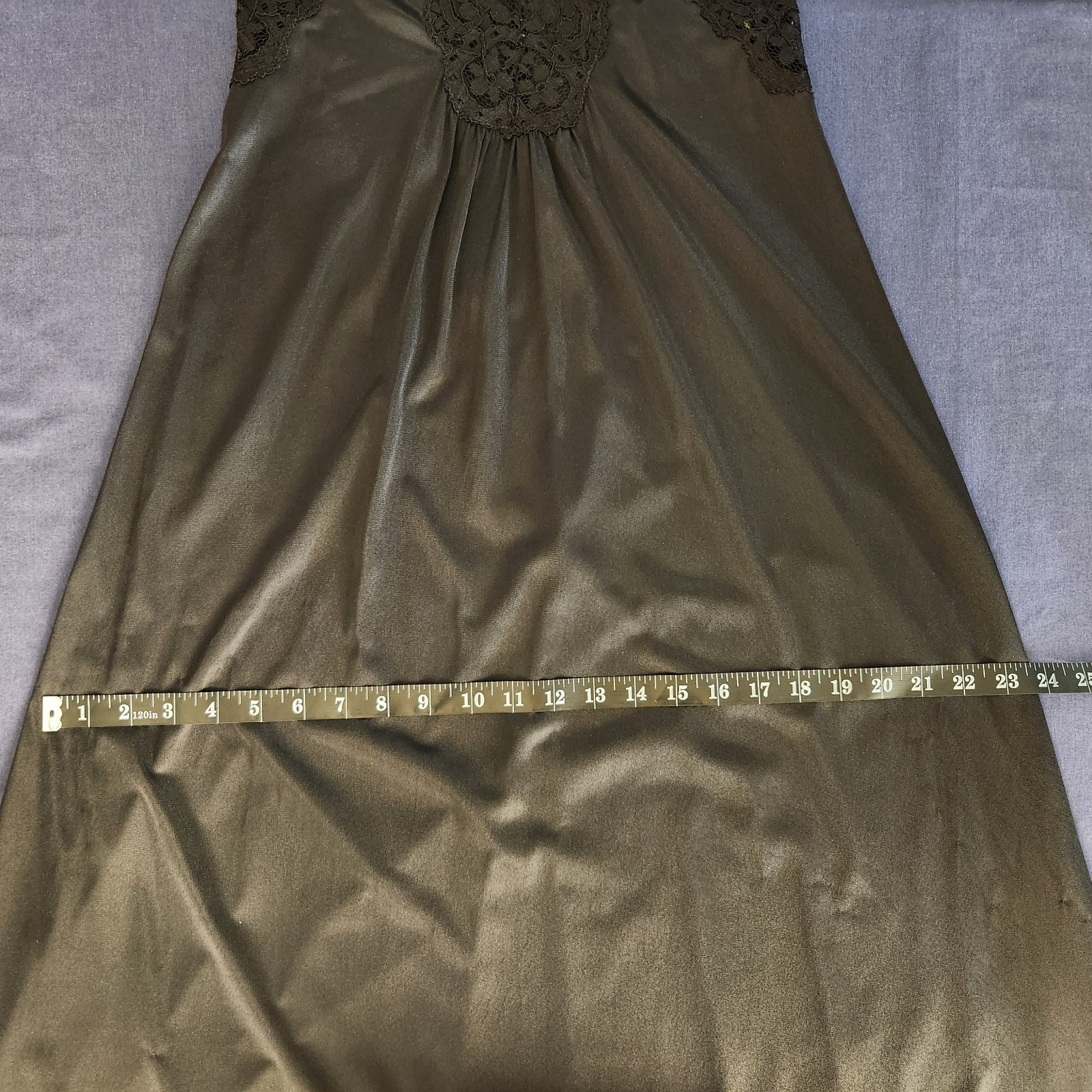 Vintage Black JC Penny Maxi Gown/Slipdress Lace Bust Whimsygoth/Indie/Classic M