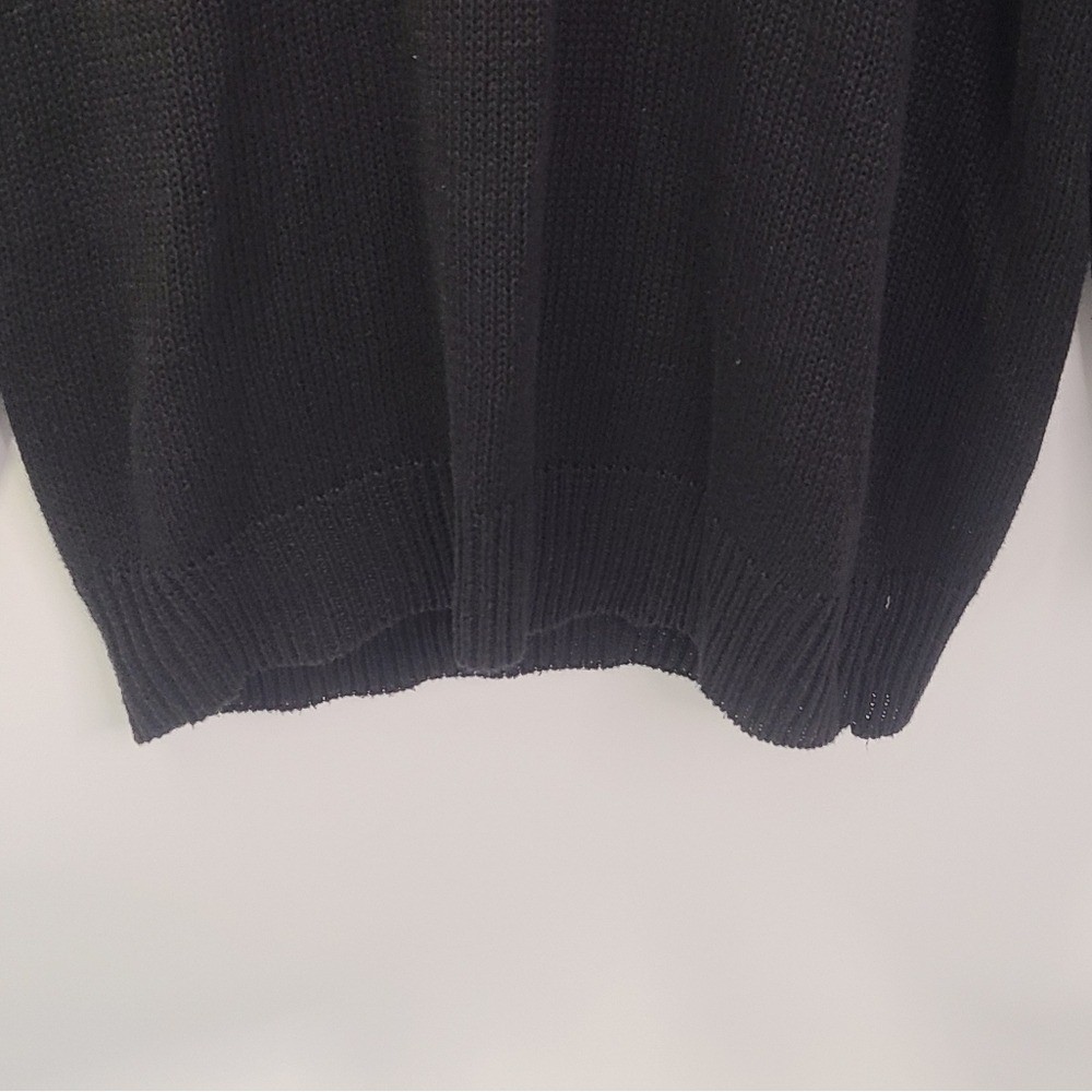 Statements by pronto vintage black redblue long sleeve sequin sweater size small