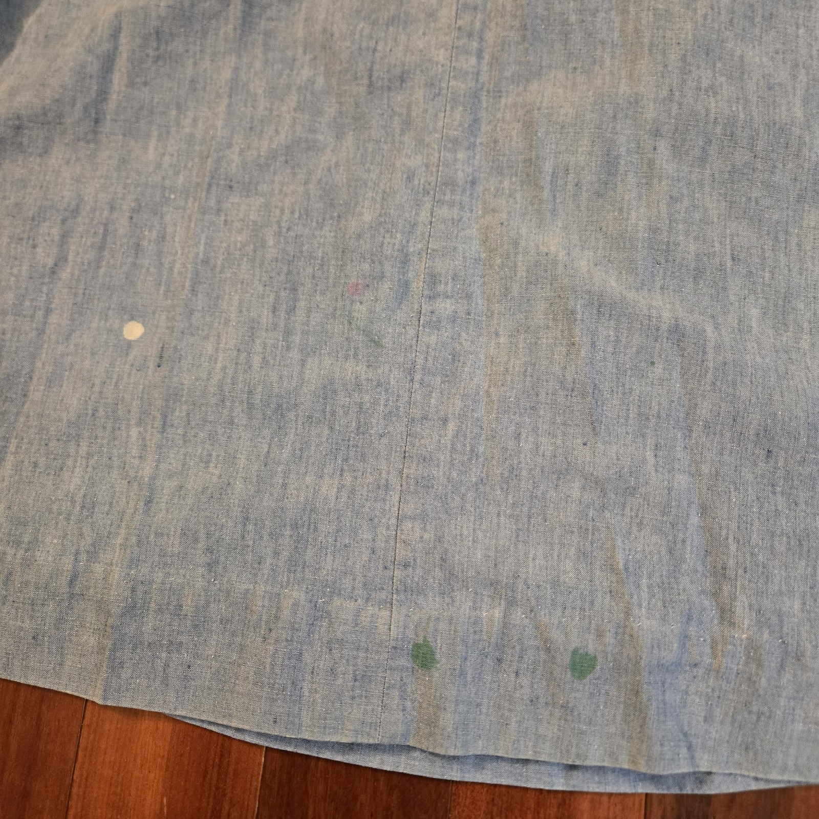 Vintage Stockton Light Denim Full-Circle Wrap Skirt Cottage Prairie Bohemian