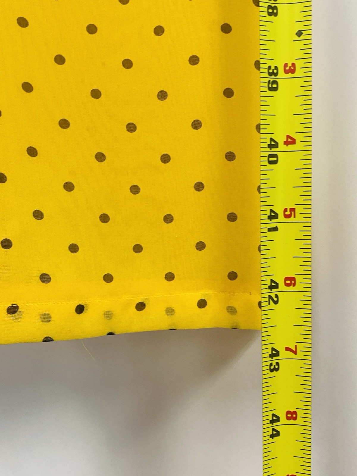 WAYNE CLARK Vtg 80s Yellow Brown Polka Dot Chiffon Draped Dress Floaty Scarf W30
