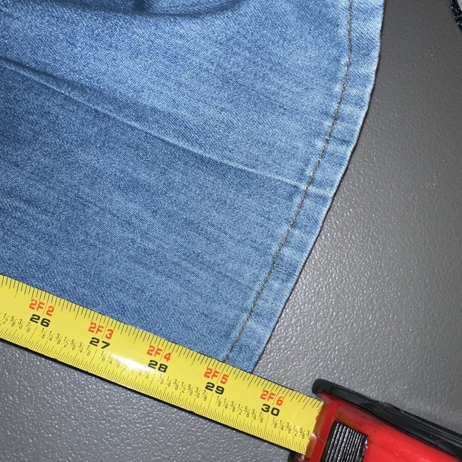 Vintage 70&rsquo;s Levi&rsquo;s Orange Tab Bootcut Light Wash Jeans Slash Pocket 30x 29.5