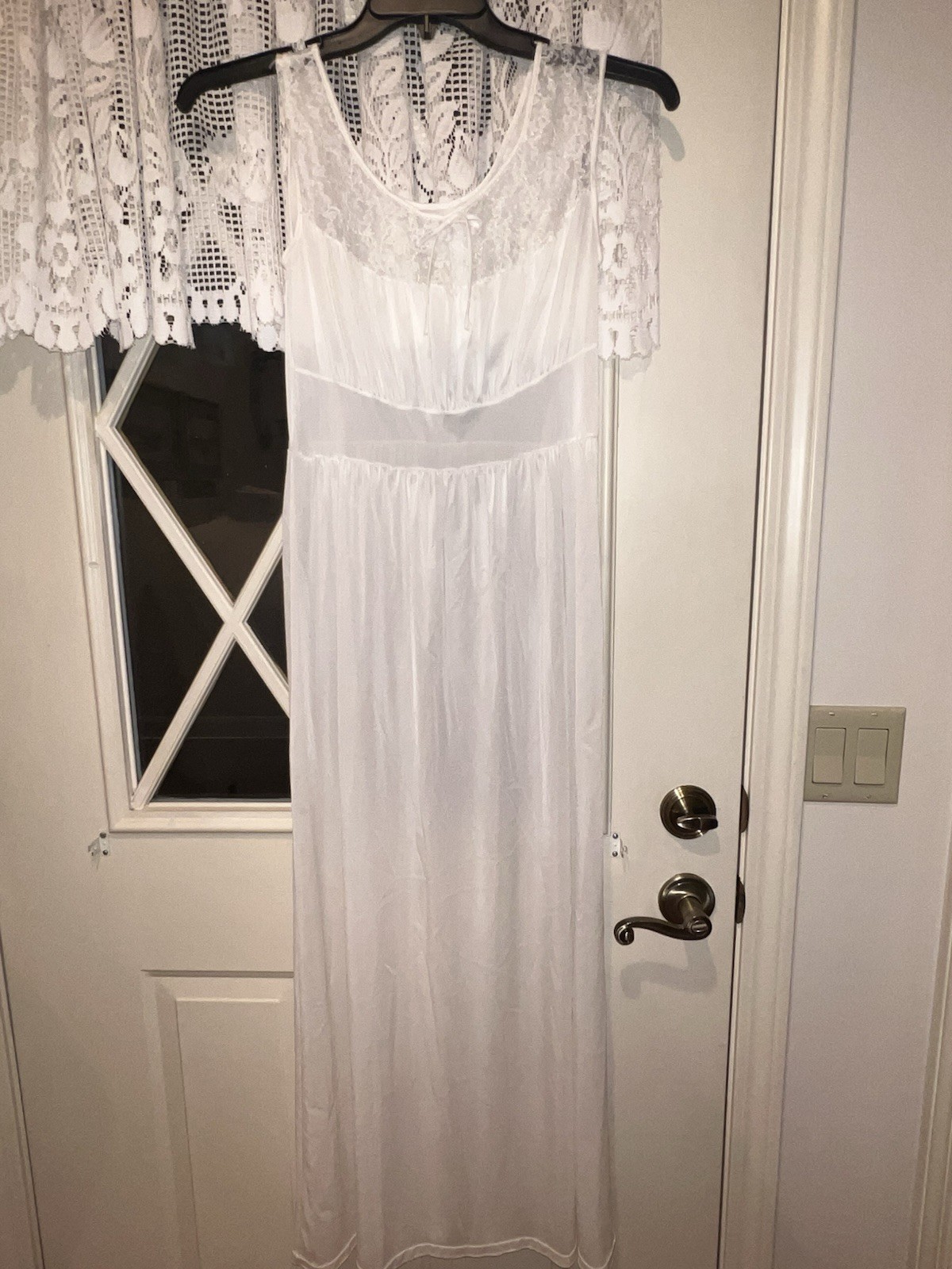 Mid-Century Radcliffe White Peignoir Bridal 2-Pc Nightgown & Robe Set Sz Small
