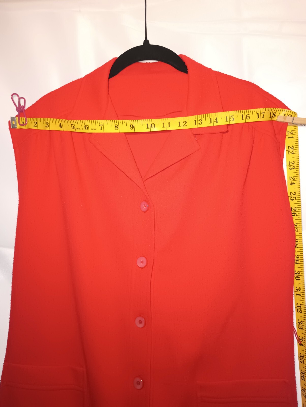 60 – 70&rsquo;s – Handmade Solid Red Dress – Size 14 – Nightgown Housecoat Vintage