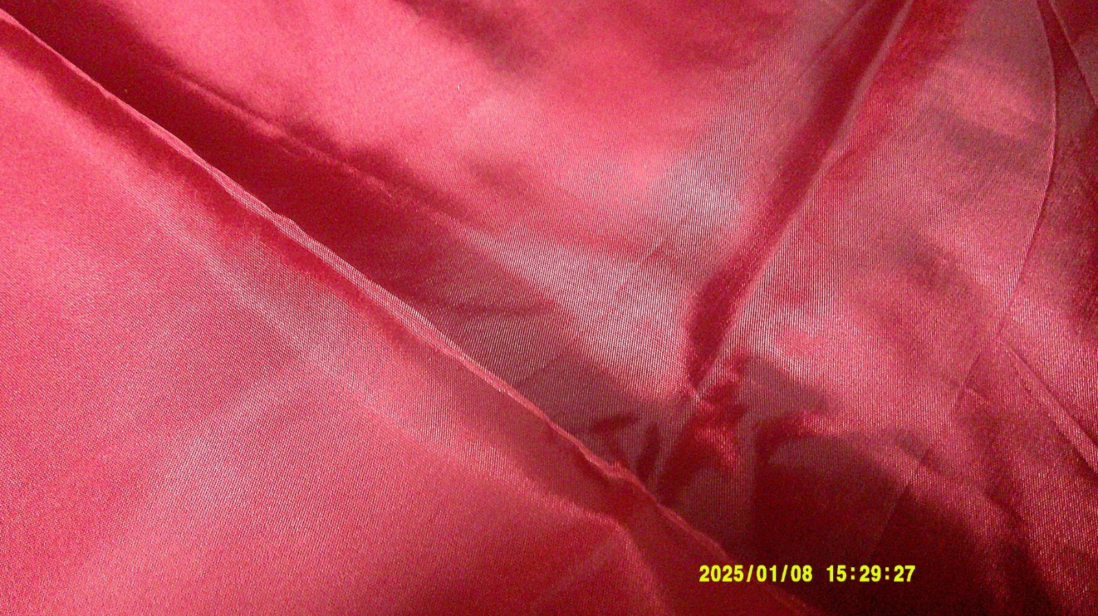Vintage Faux Red Satin Polyester Fabric Lining (Soft and Shiny) 94.25&Prime; x 44&Prime;
