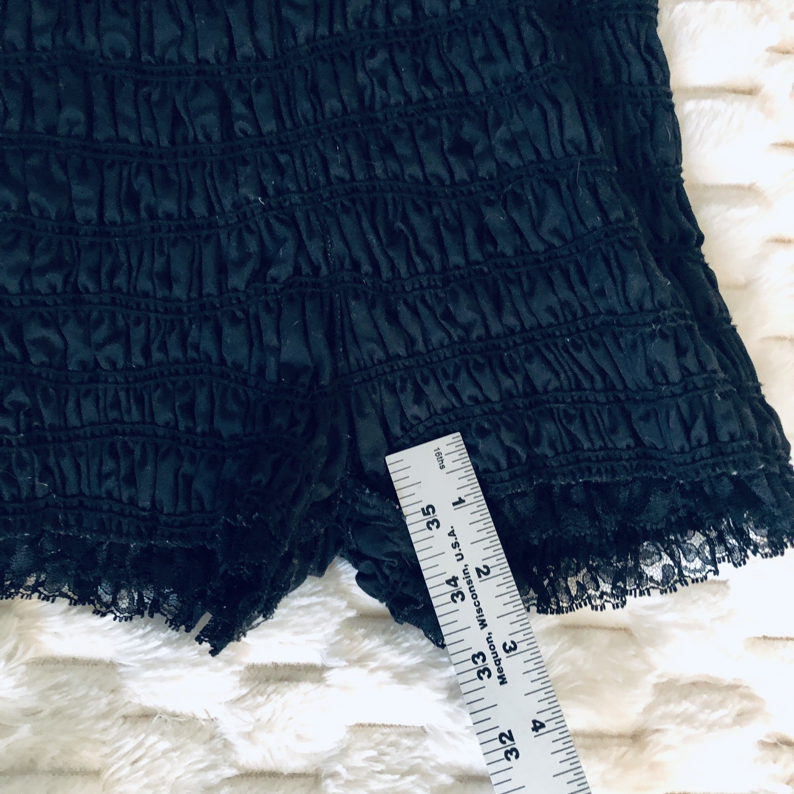 Vtg Malco Modes Black Square Dance Pettipants Ruffled Sissy Pants Rockabilly XL