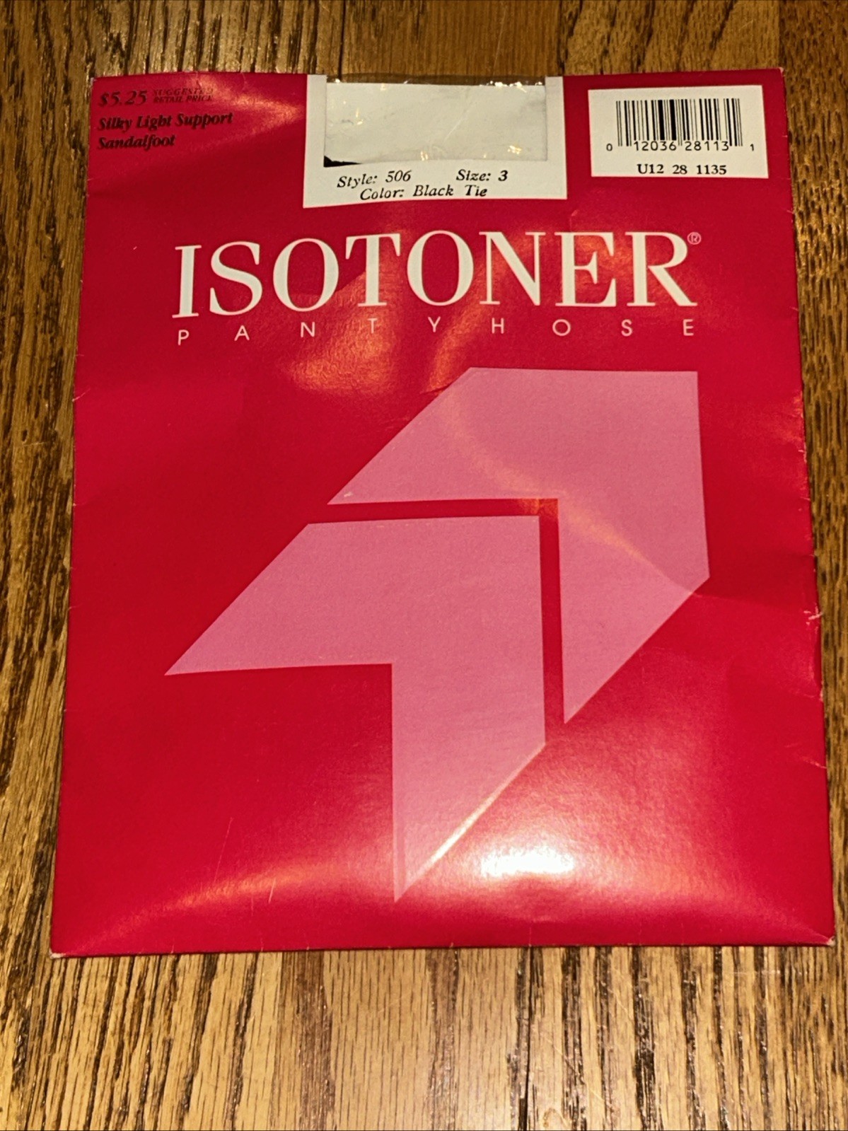 Isotoner Pantyhose Silky Light Support Size 3 Black Tie Style 506