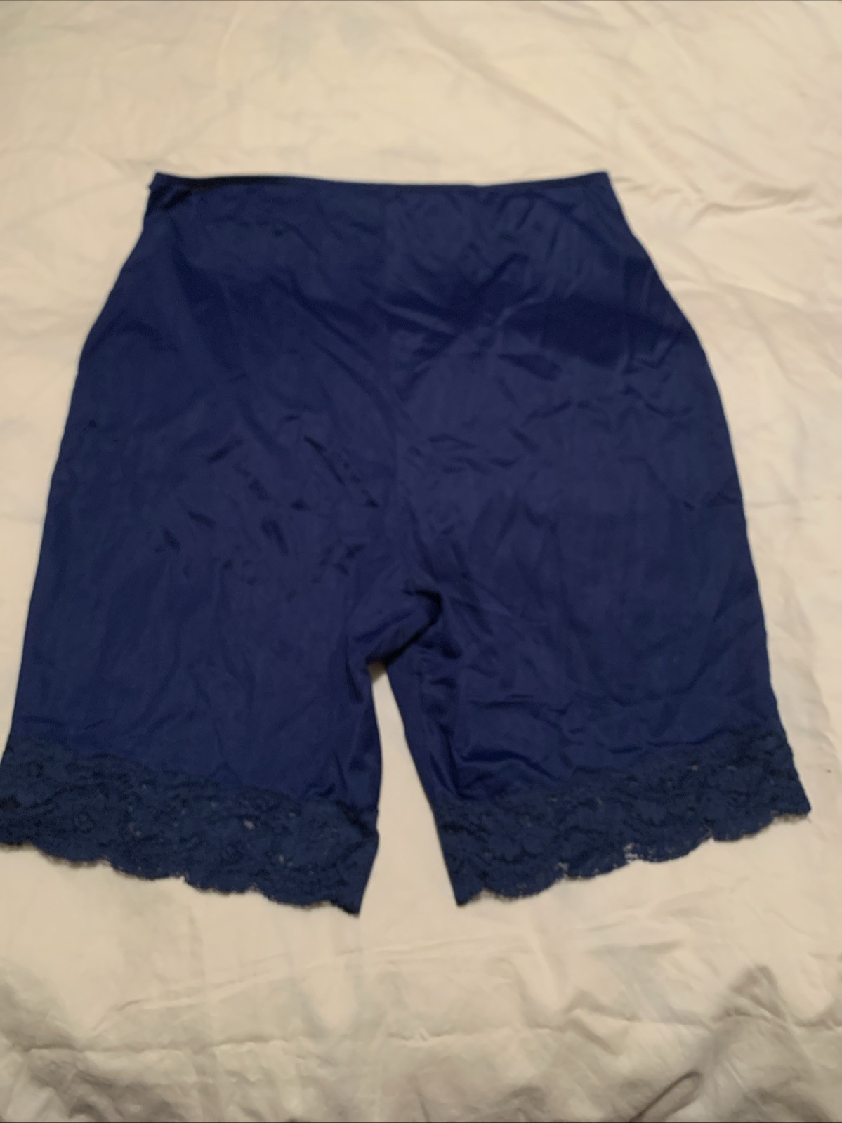 Vintage Charmode Blue Lace Trimmed Pettipants Petticoat Slip Shorts M 1950 Read