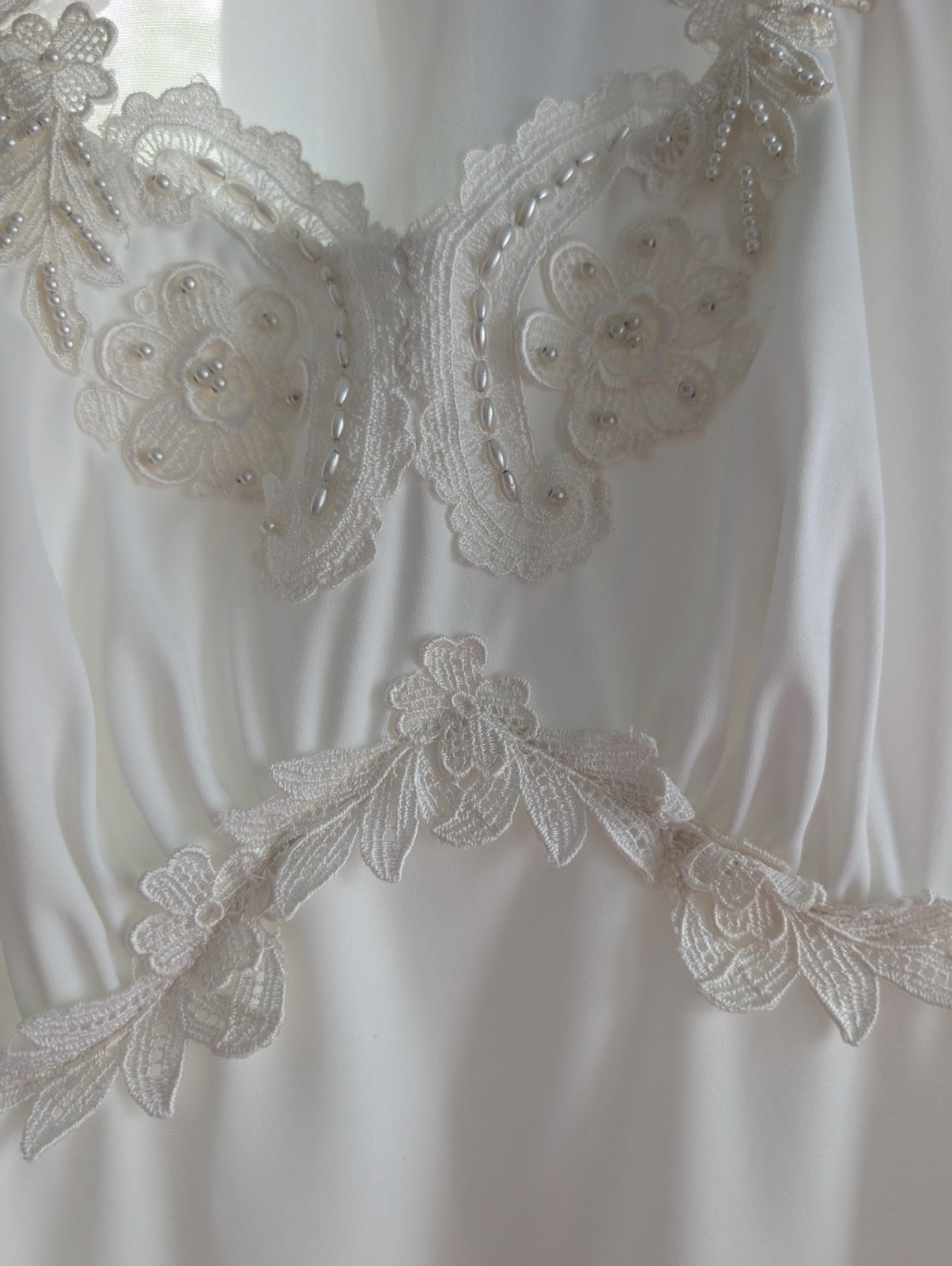 VTG 70s Gunne Sax Sz. 13/14 Romantic Wedding Bridal Lace Prairie Dress