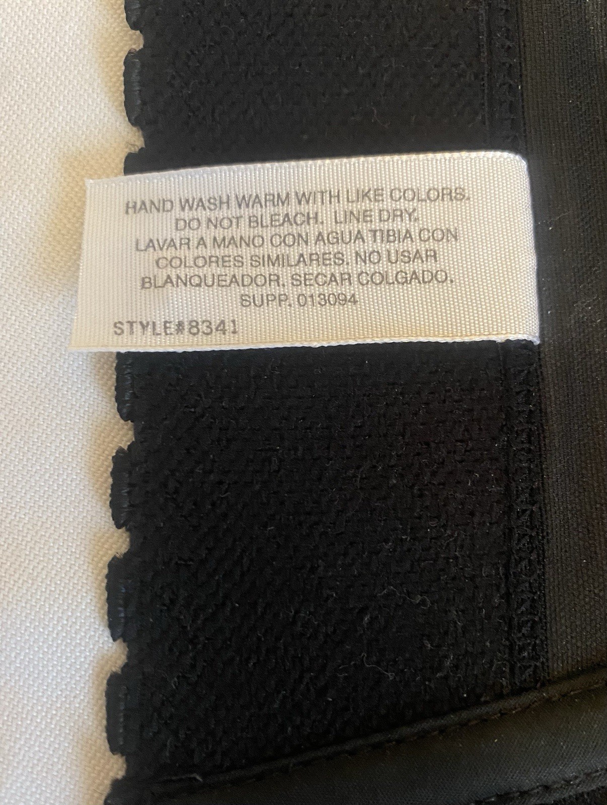 Vintage Adonna Black Nylon Strapless Corset Bustier Bra 38B Vamp Fairy Goth