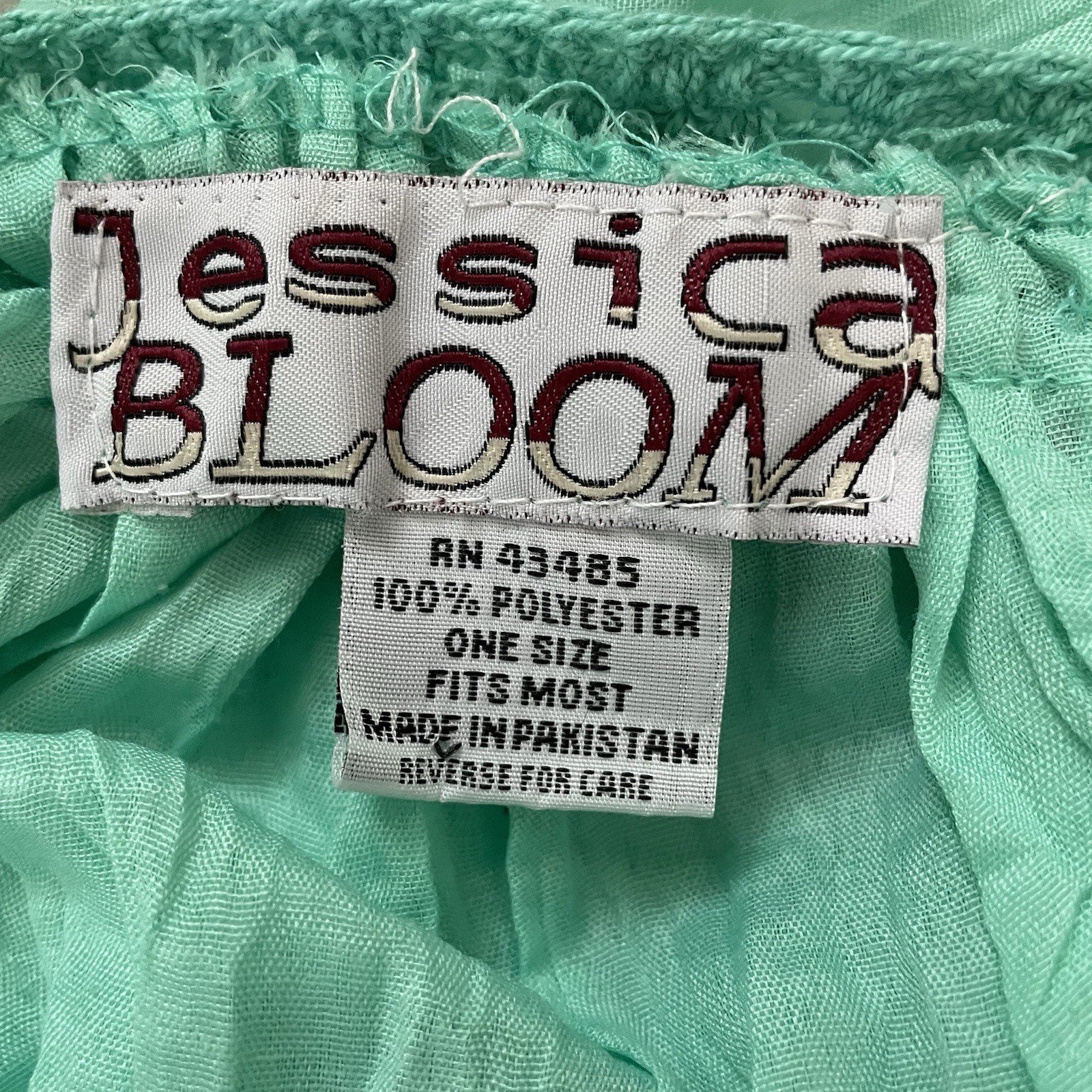 Vintage Mumu House Dress Jessica Bloom One Size OS Green Cottage Core Crochet