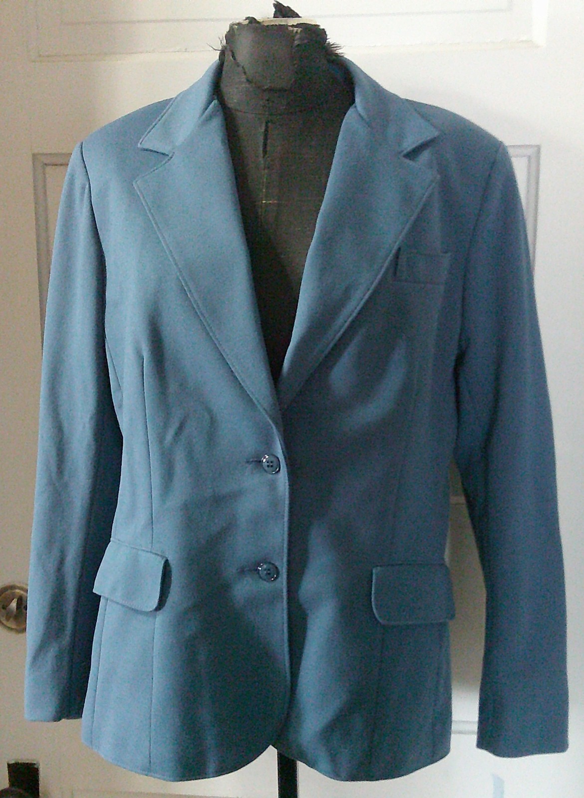 NWT 80&rsquo;s KORET of Cali Lined Blue WOOL Blend Suit Jacket Blazer 16