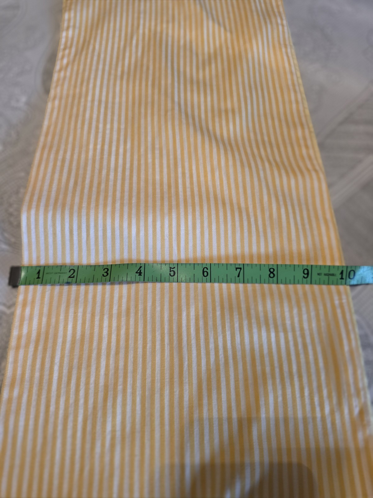 1950&rsquo;s Vintage Yellow White Striped Zip Cotton Fit & Flare Sundress XS