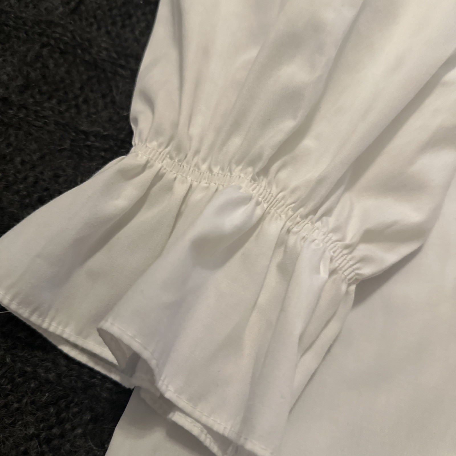 Vtg Partners Please Peasant Blouse Medium Malco Modes Lace White Square Dance