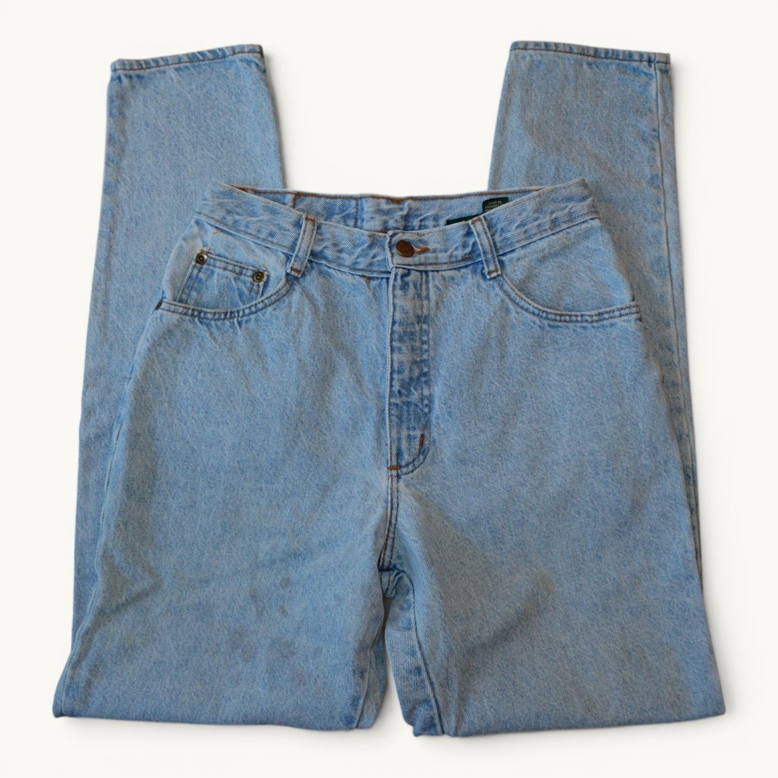 Vintage Style Hunt Club Light Wash High Rise Straight Leg Jeans