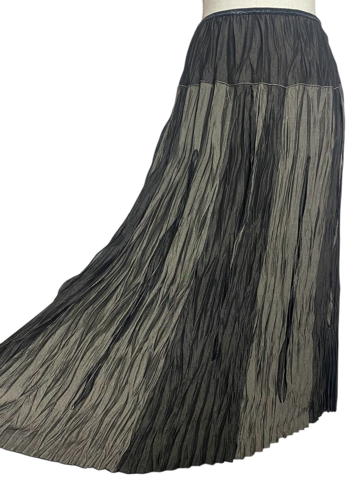Vtg NWT Great Cavalier St Paul L Maxi Skirt Pleated Dark Romantic Ren Faire 23&Prime;