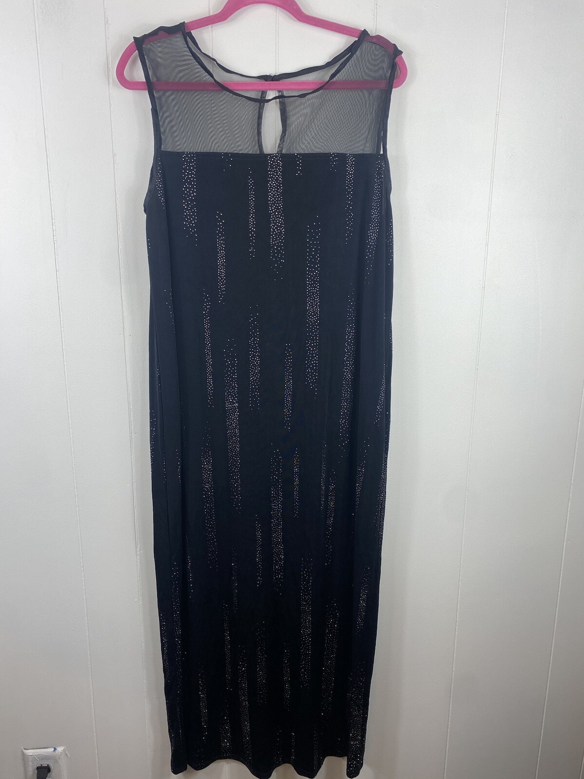 Vintage Y2K California Concepts Dress Size 18 Glitter Whimisgoth Grunge Black