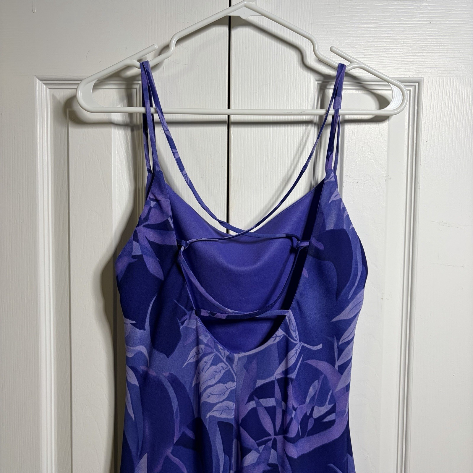 Vintage Steppin Out Purple Floral Dress Size 8/10 Formal Lace Back 90s Y2K