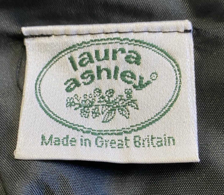 Vintage 80s Laura Ashley 6 Velvet Off Shoulder Cocktail Dress Great Britain Mini