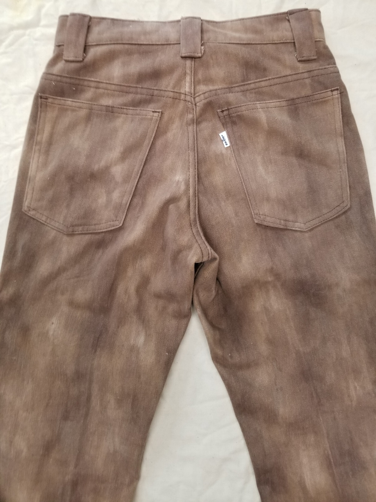 Vintage Levis White Tag Big E Cargo Bush Pants Brushed Cotton Jeans 28×29.5