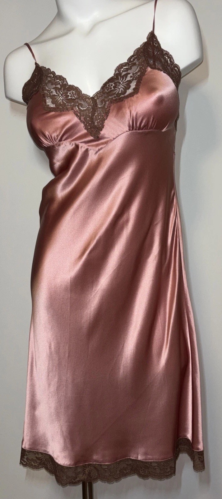 Vintage Y2K Victoria’s Secret 100% Silk Liquid Slip Long Nightgown NWT S