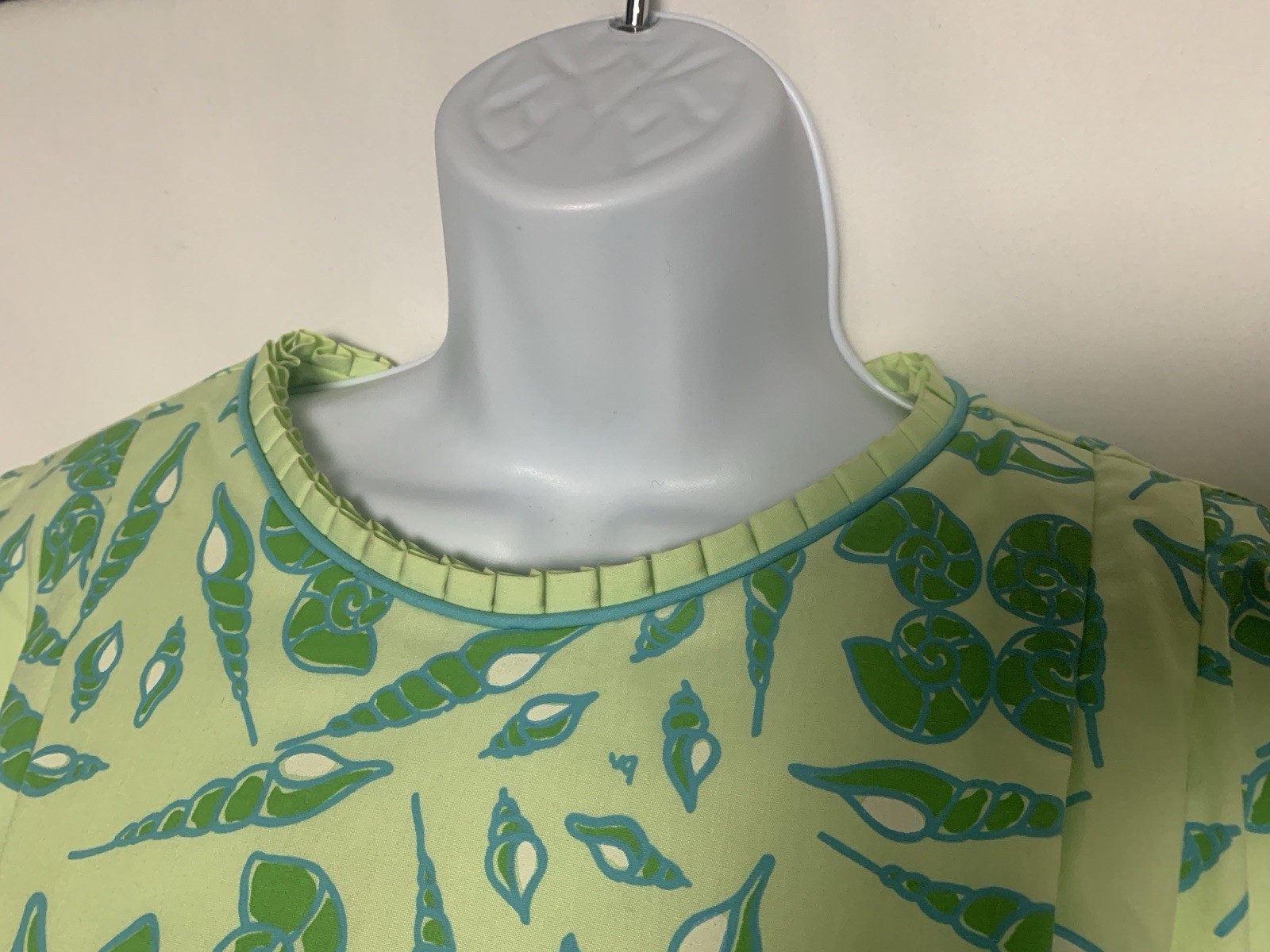 Vested Gentress Mod Tropical Shells Shift Day Dress Vintage Size 18