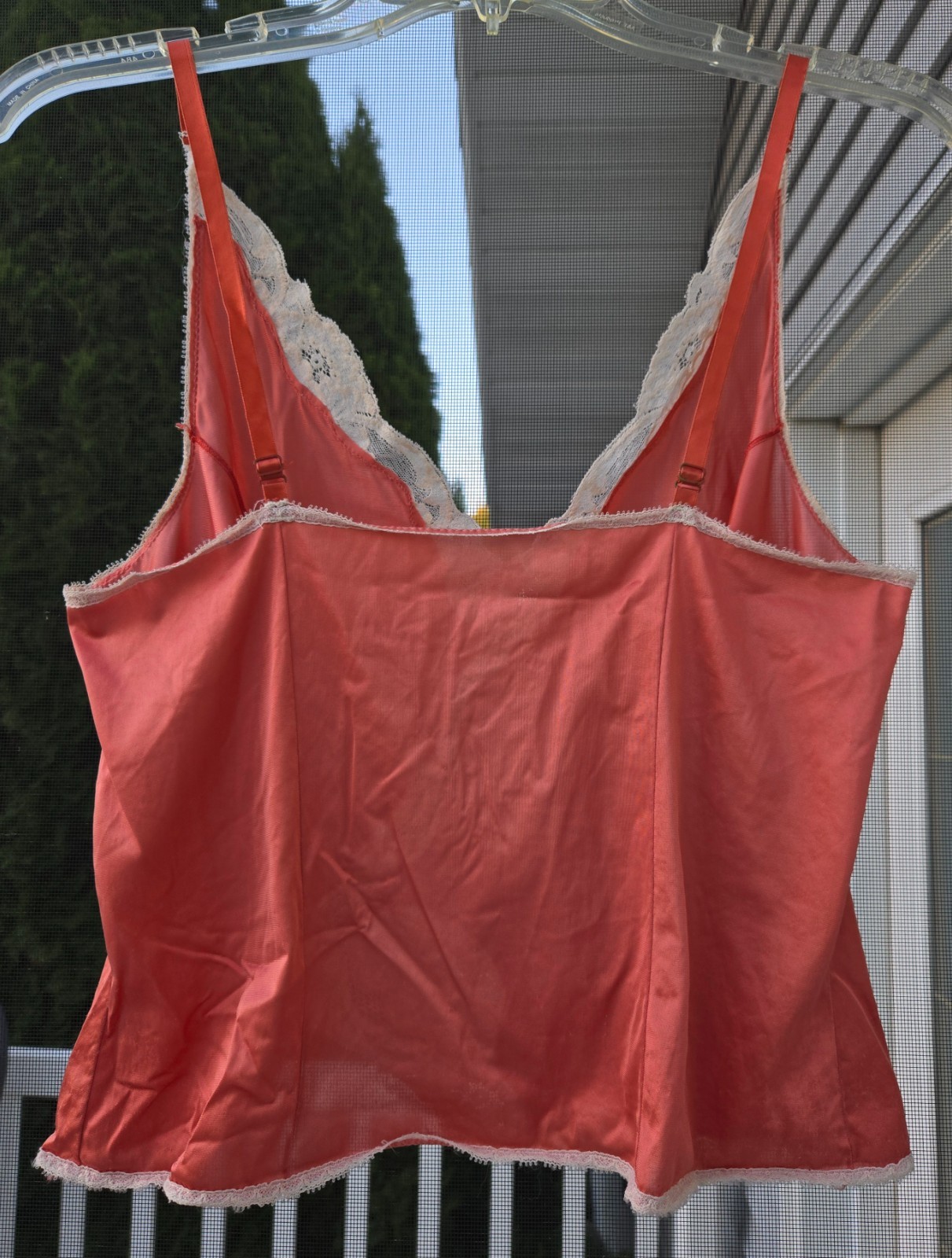 VTG Vassarette Camisole Size 34 Antron Nylon Lace Trim Copper Coquette Fairy