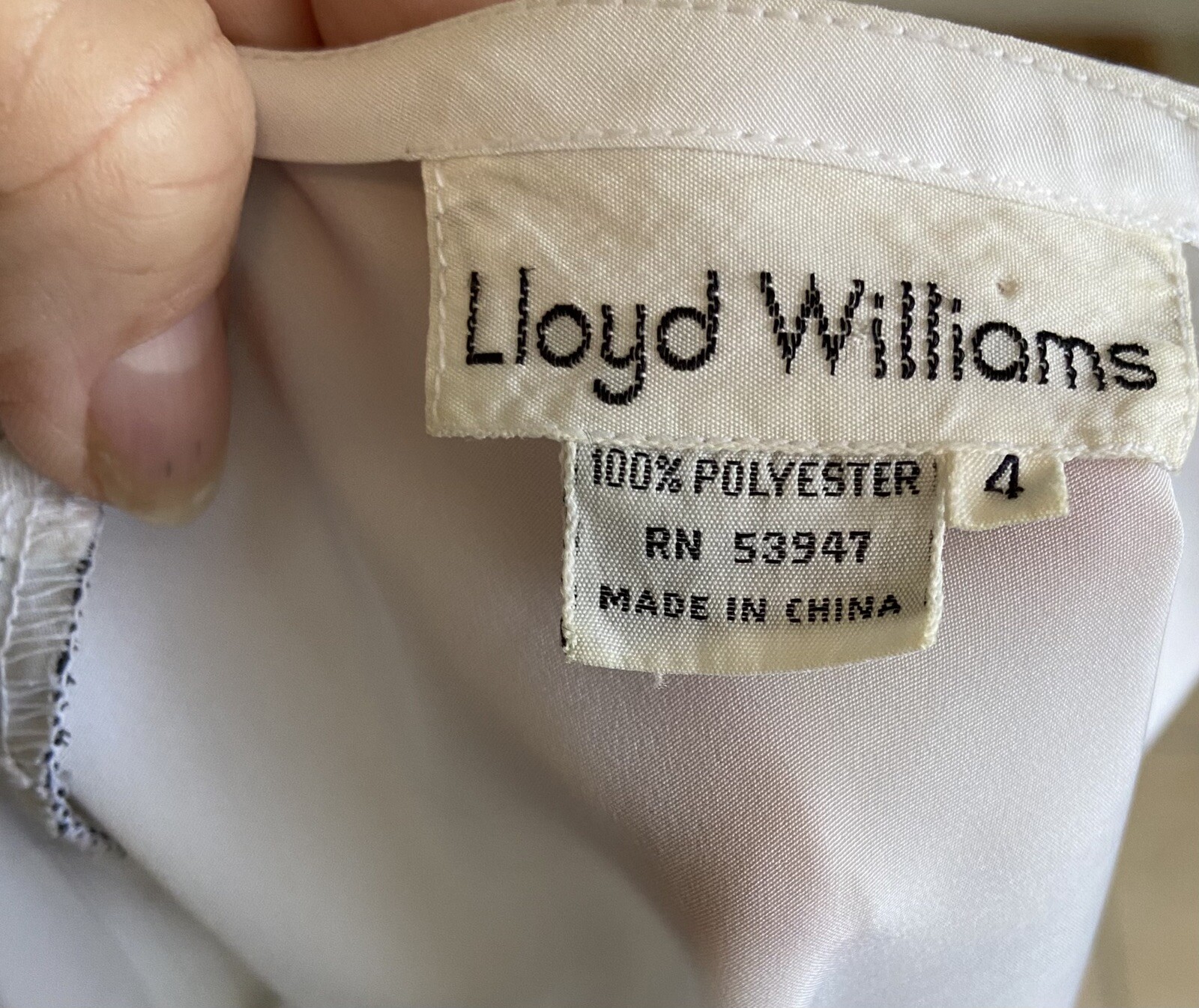 VTG 80s Lloyd Williams Pleated Front, Back Button Blouse Sz 4