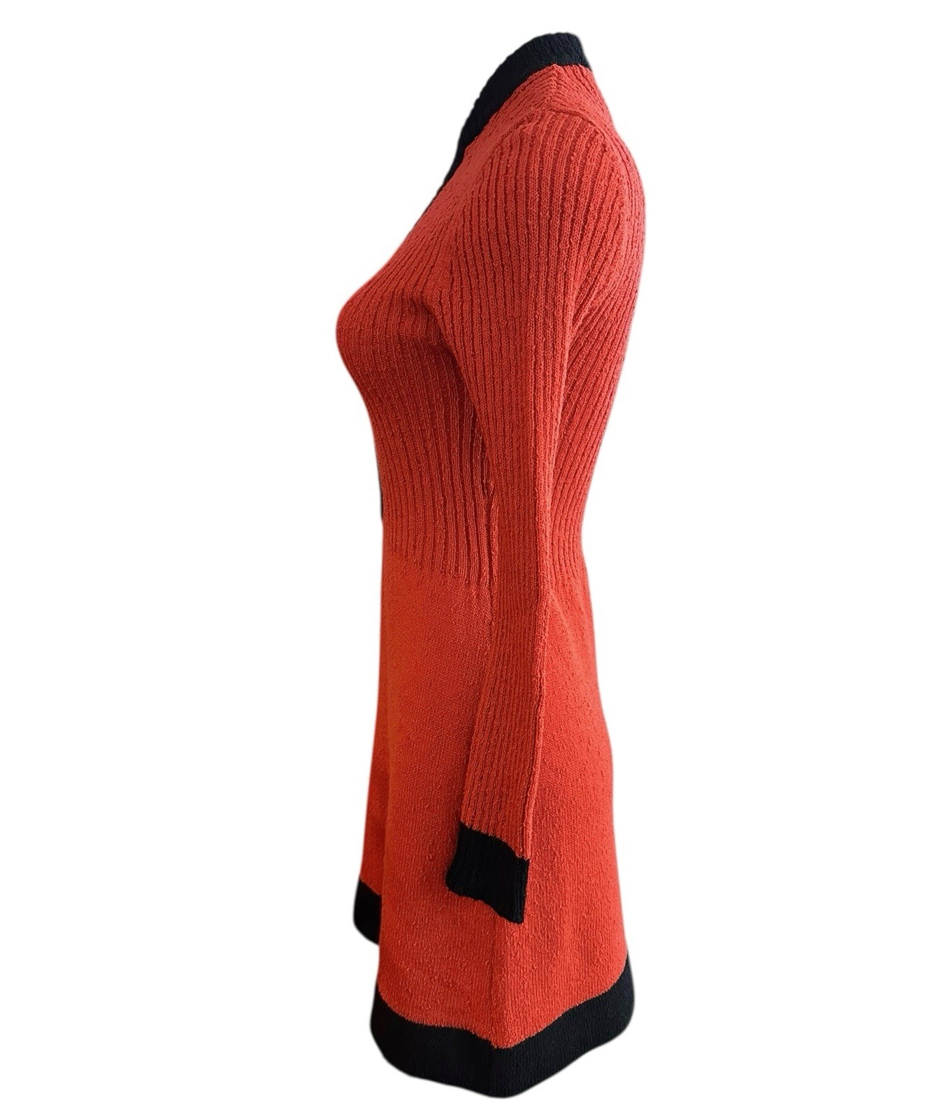 MOD FAB! Vintage 1960s Roncelli Wool Boucle Sweater Dress S/M