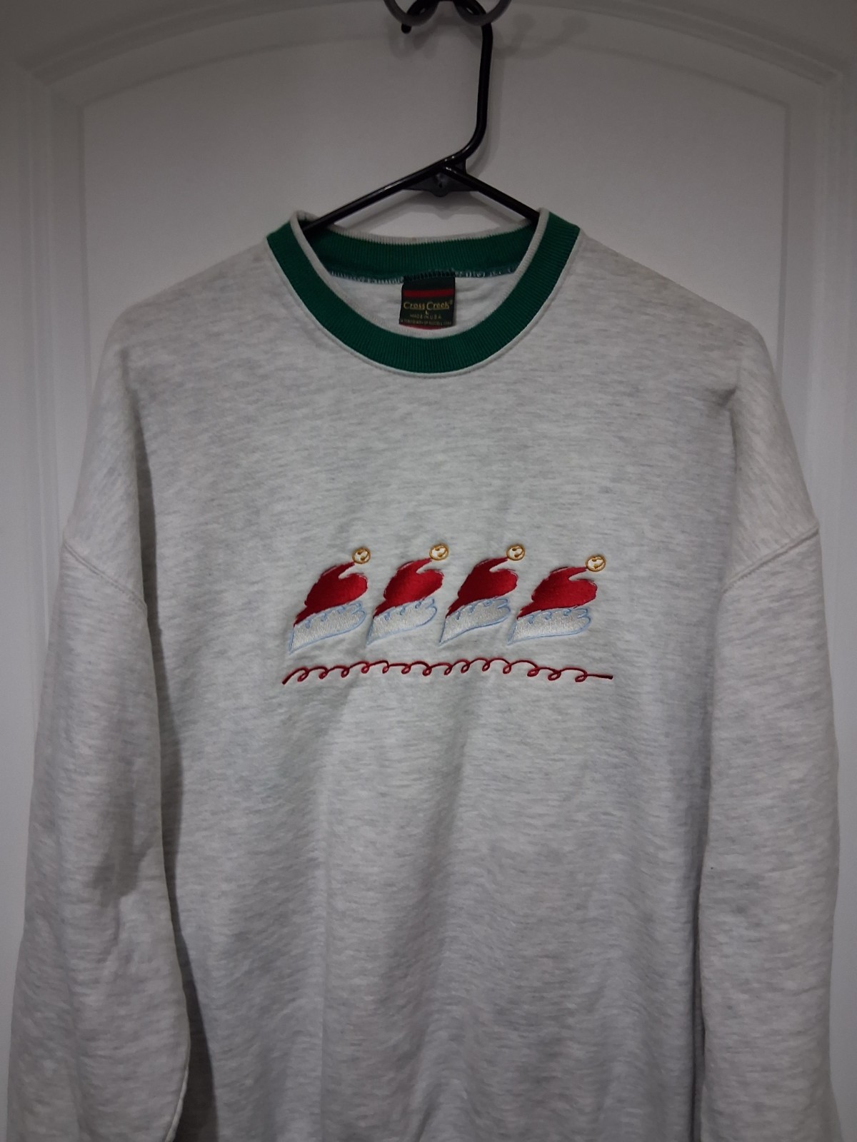 Vintage Cross Creek Christmas Pullover Sweater Large Unisex Adults