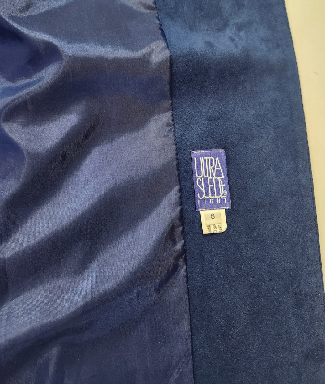 Vtg Count Romi Ltd Ultra Suede Long Blue Trench Coat Women&rsquo;s 52&Prime; bust (8 sz tag)