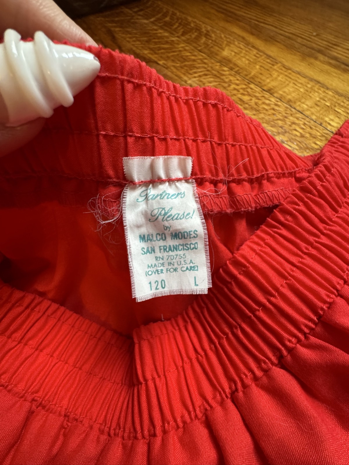 Malco Modes Red Ruffle Tiered Skirt Square Dance Petticoat M/L vintage