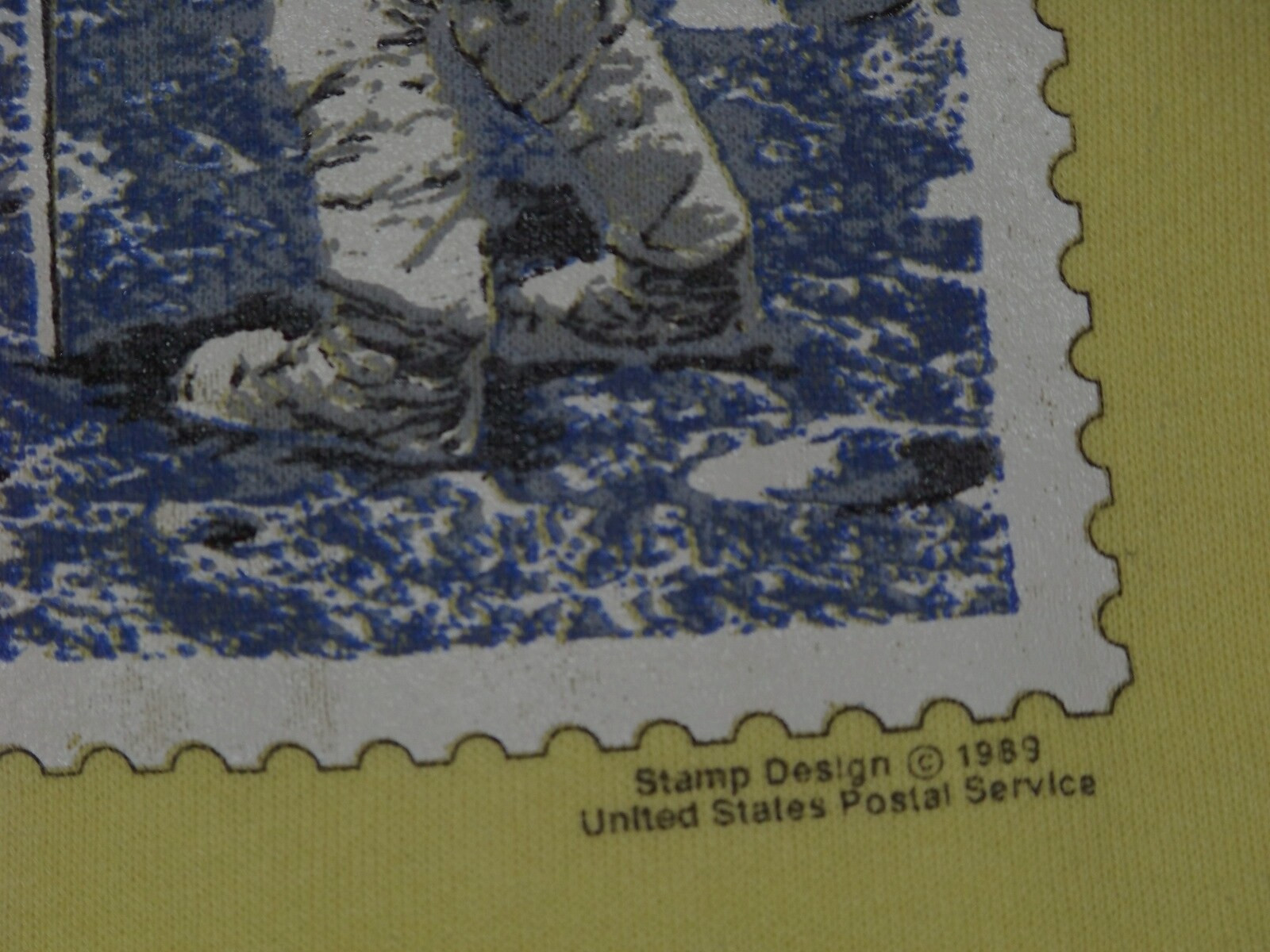 Vtg. U.S. Postal Service 1989 Sweatshirt – L – Priority Stamp « Man On The Moon »