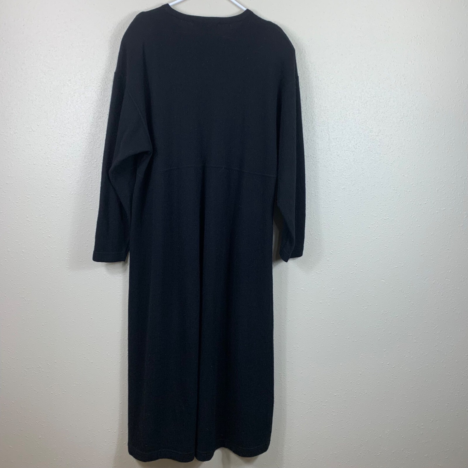 Vintage Outlander Lambswool Angora Sweater Dress Black Size 44-46