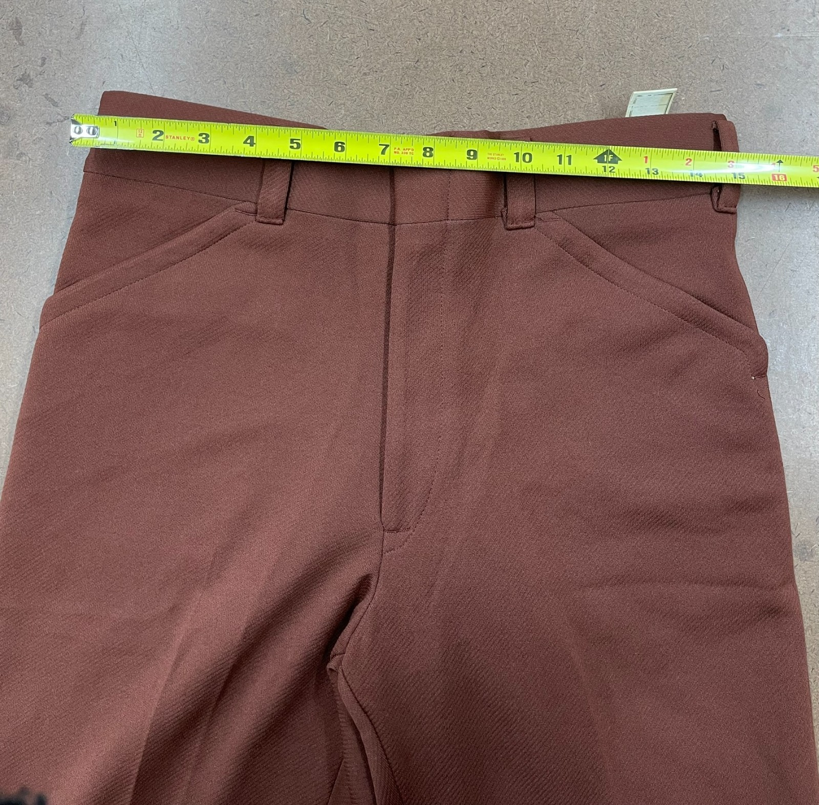Vintage 70s Studio Pne Rust Brown High-Waisted Flare Leg Trousers