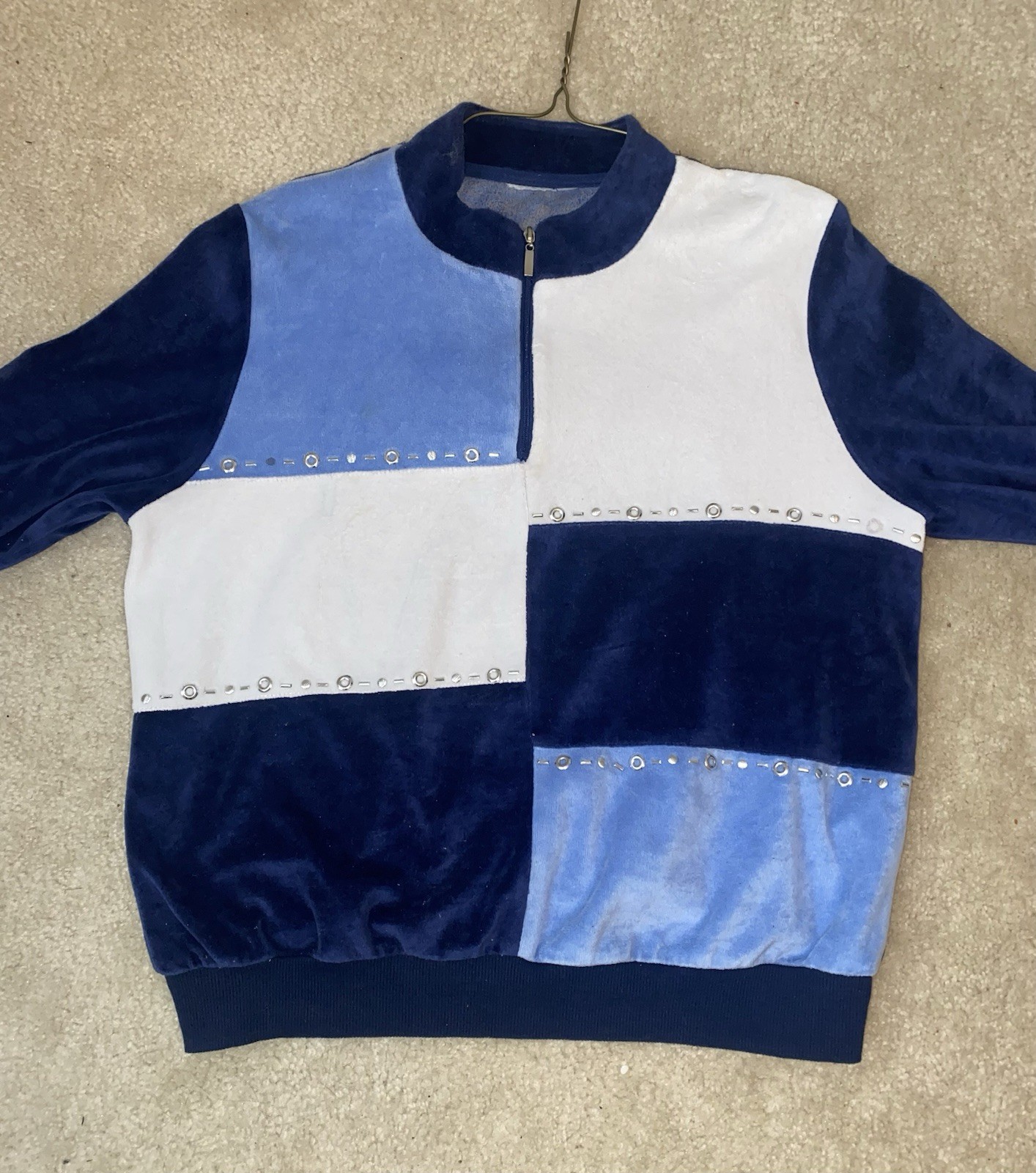 Alfred Dunner Retro Funky Women’s Zip Up Pullover Size S