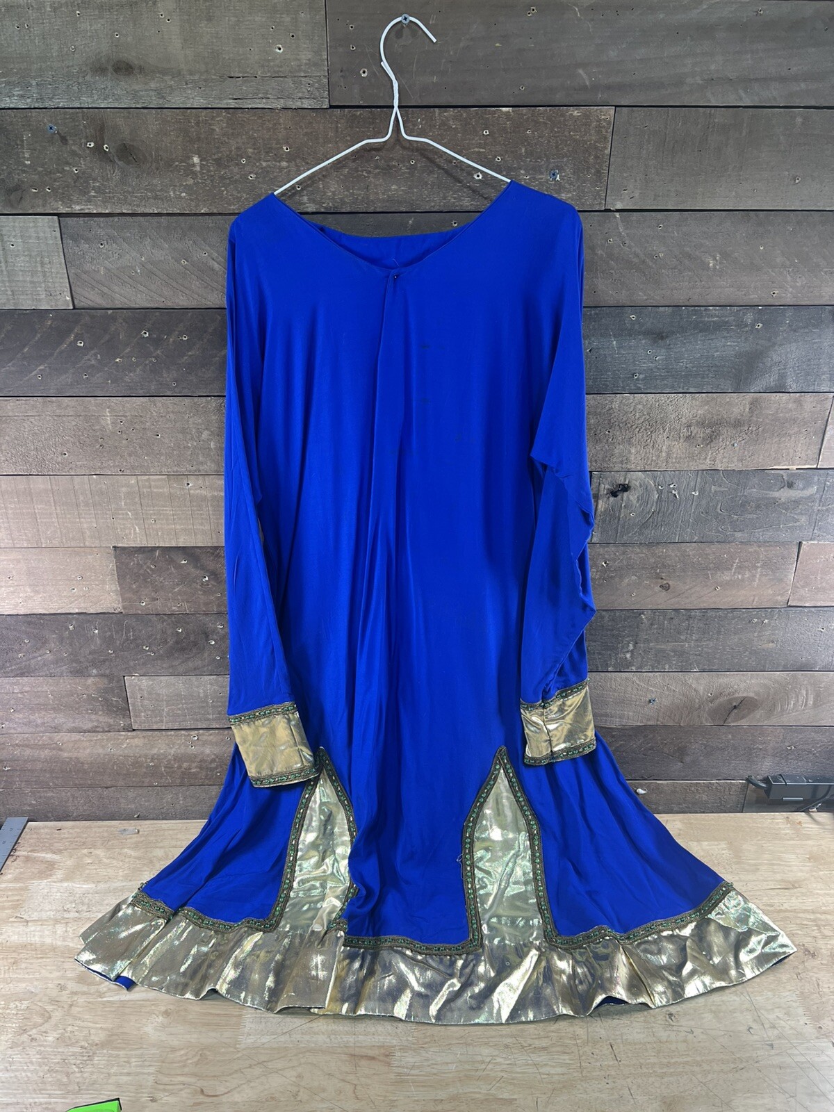 Vintage Blue/Gold Renaissance Theatre Costume Gown Dress