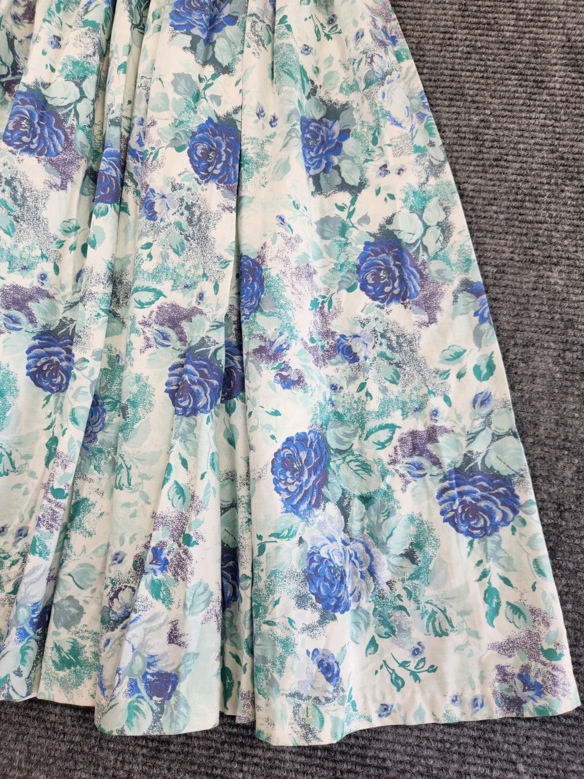 Vintage Laura Ashley Dress Size 4 Blue White Floral Cottagecore Sweetheart